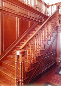 Customized Hardwood Stair Case