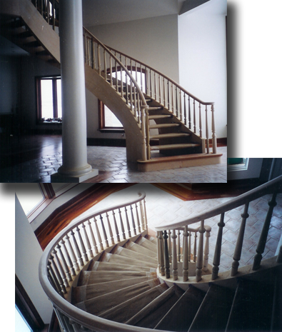 Custom Hardwood Stair Cases